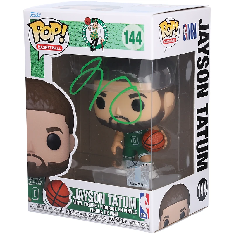 Figurine en vinyle Funko Pop! dédicacée de Jayson Tatum Boston Celtics City Edition #144