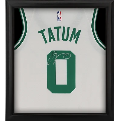 Maillot Nike Swingman 2022-23 blanc dédicacé par Jayson Tatum des Boston Celtics Shadowbox