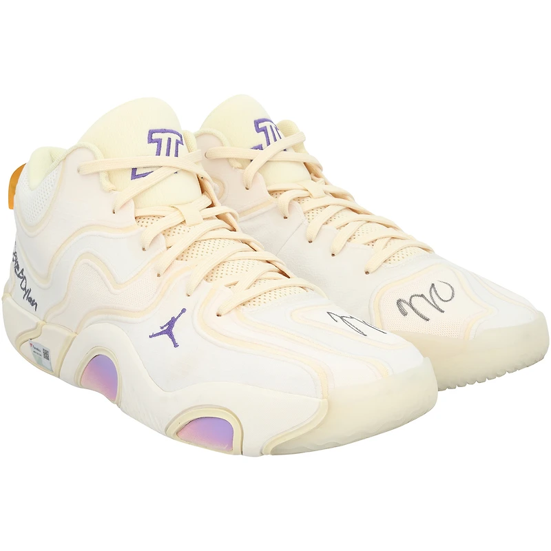 Jayson Tatum Boston Celtics Autographed Game-Used Tan Jordan Shoes vs. Philadelphia 76ers on February 20, 2025