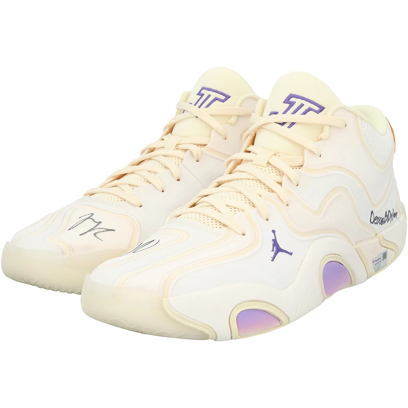 Jayson Tatum Boston Celtics Autographed Game-Used Tan Jordan Shoes vs. Philadelphia 76ers on February 20, 2025