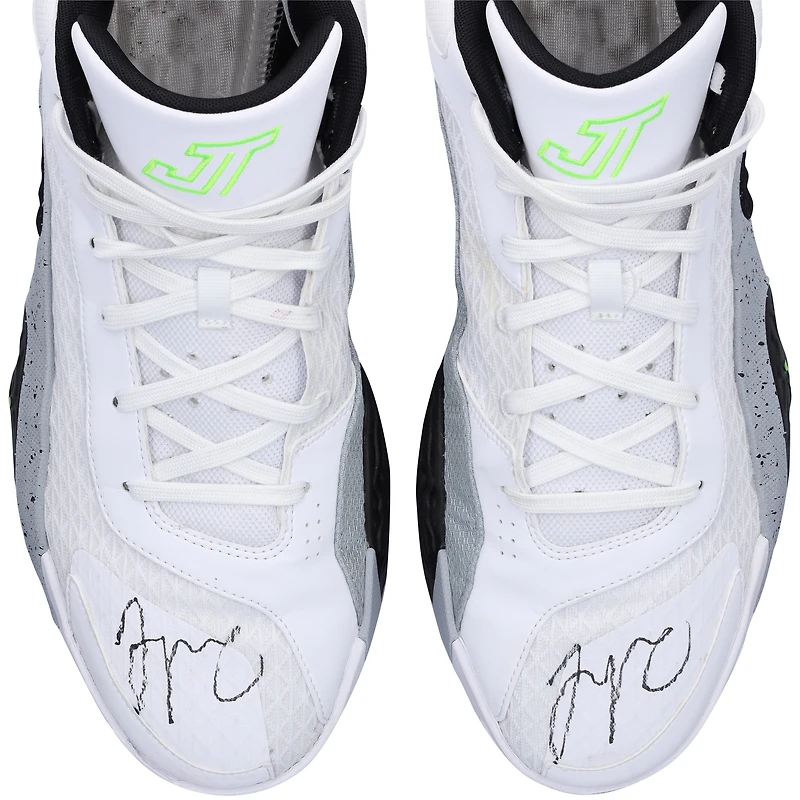 Jayson Tatum Boston Celtics Autographed Game-Used White Jordan Brand Shoes vs. Miami Heat on April 24, 2024