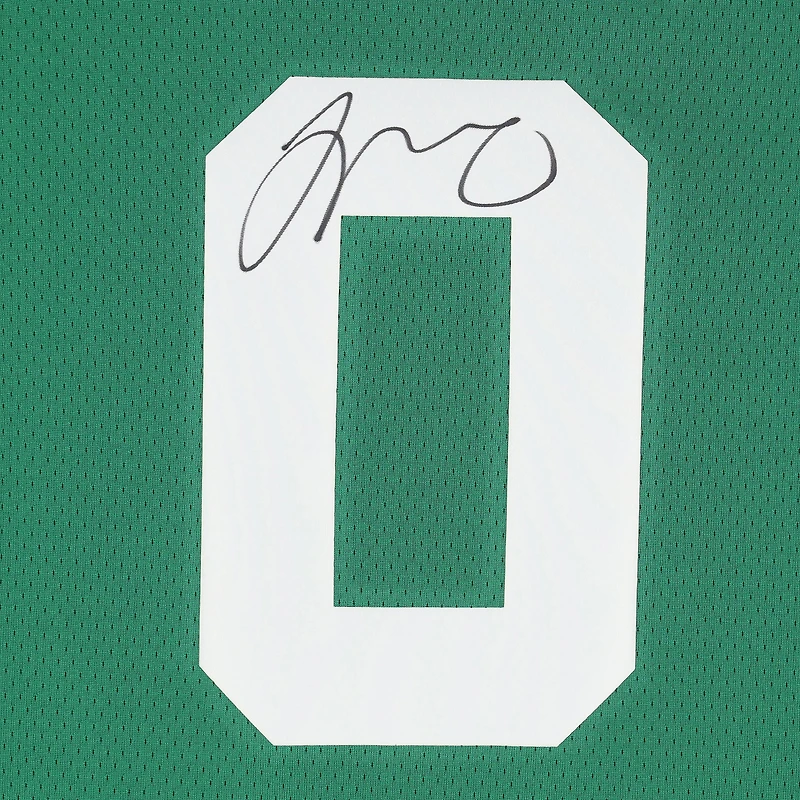Maillot Swingman Nike Icon Edition 2022-2023 vert dédicacé par Jayson Tatum des Boston Celtics