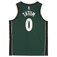Jayson Tatum Boston Celtics Autographed Green Nike 2022-23 City Edition Swingman Jersey