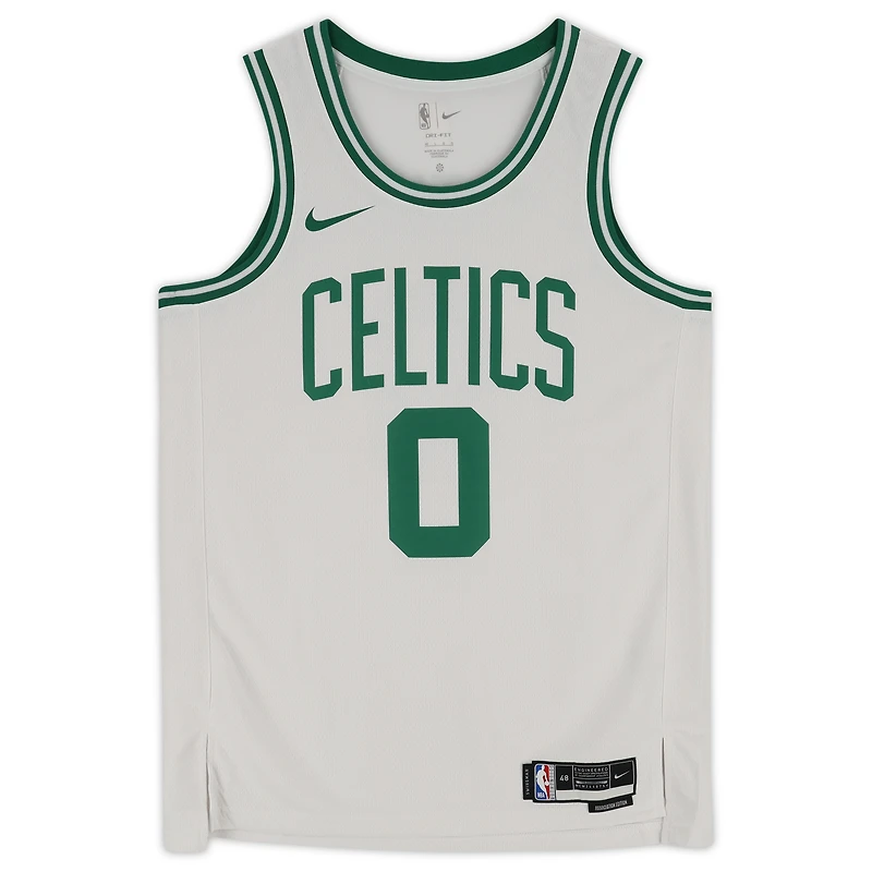 Maillot Swingman Nike blanc dédicacé par Jayson Tatum des Boston Celtics 2022-23 Association Edition