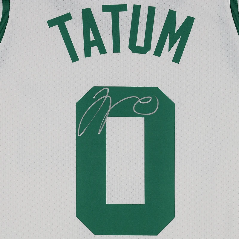Maillot Swingman Nike blanc dédicacé par Jayson Tatum des Boston Celtics 2022-23 Association Edition