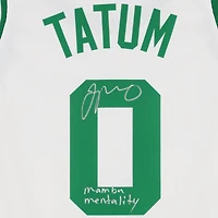 Maillot Nike Swingman 2022-2023 blanc dédicacé par Jayson Tatum des Boston Celtics avec inscription « Mamba Mentality »