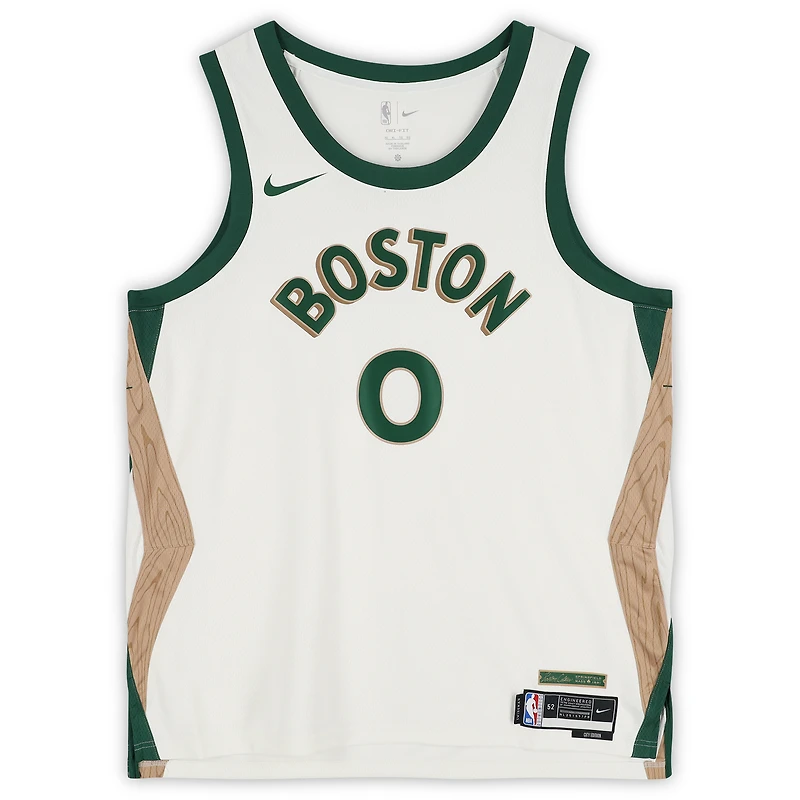Jayson Tatum Boston Celtics Autographed White Nike 2023-24 City Edition Swingman Jersey