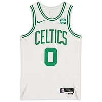Maillot authentique Nike Association blanc autographié par Jayson Tatum des Boston Celtics