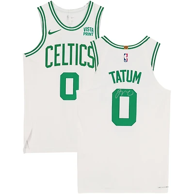 Maillot authentique Nike Association blanc autographié par Jayson Tatum des Boston Celtics