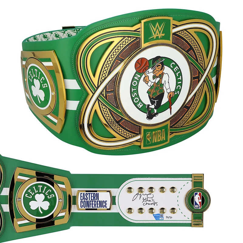 Jayson Tatum Boston Celtics Autographed WWE Legacy Title Belt with "24 Finals Champ" Inscription