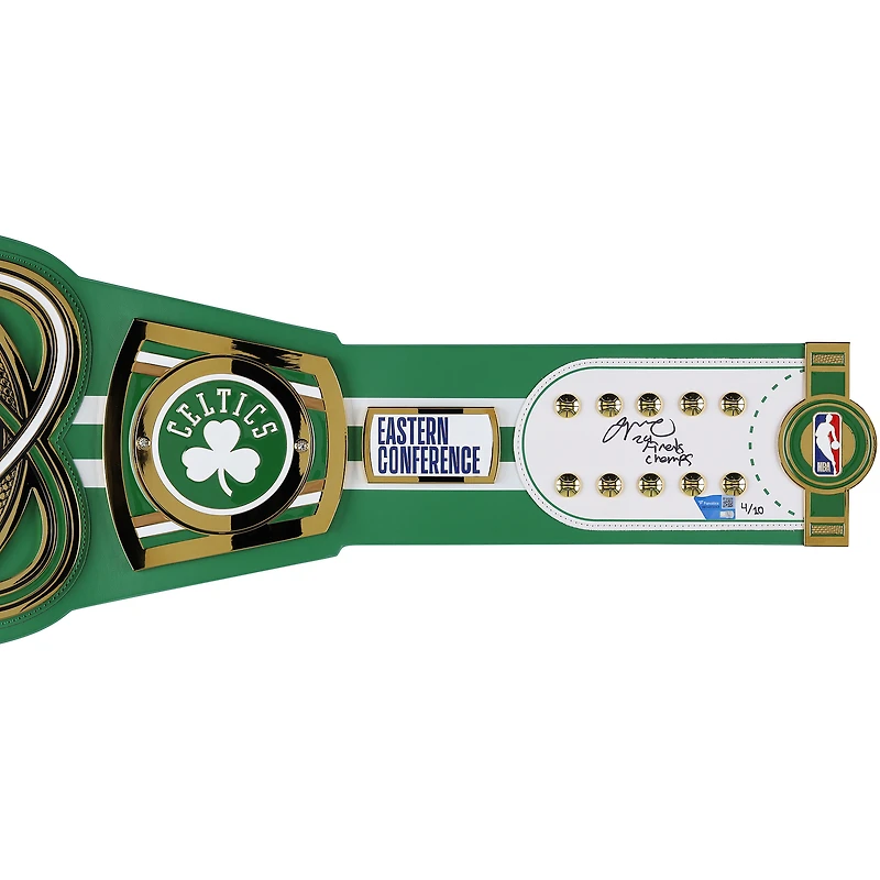 Ceinture de titre WWE Legacy autographiée par Jayson Tatum (Boston Celtics) avec inscription « 24 Finals Champ » - Édition limitée à 10 exemplaires