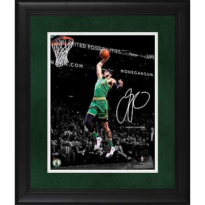 Photo encadrée avec la signature fac-similé de Jayson Tatum, joueur des Boston Celtics, format 11 x 14 pouces.