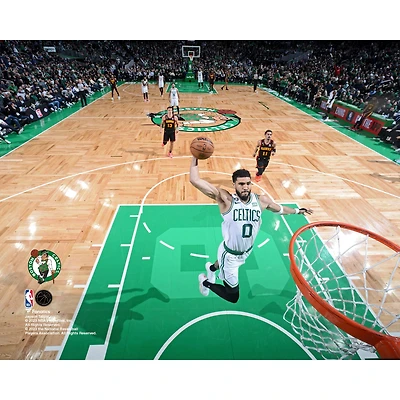 Jayson Tatum Boston Celtics Dunk non signé lors du match 2 contre Hawks Photographie