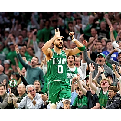 Photo non signée de la célébration 51 points du match 7 Jayson Tatum des Boston Celtics