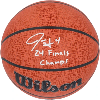 Jrue Holiday Boston Celtics Autographed 2024 NBA Finals Champions Wilson Authentic Series Indoor/Outdoor Basketball with "24 Finals Champs" Inscription