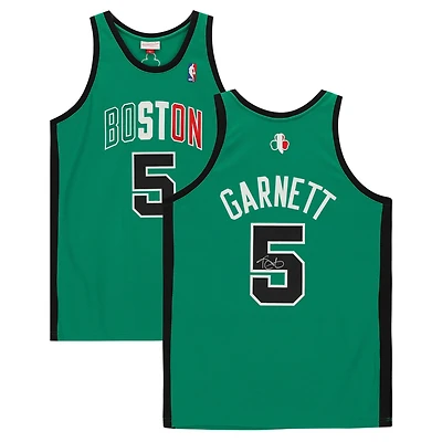 Maillot authentique Mitchell & Ness autographié par Kevin Garnett des Boston Celtics