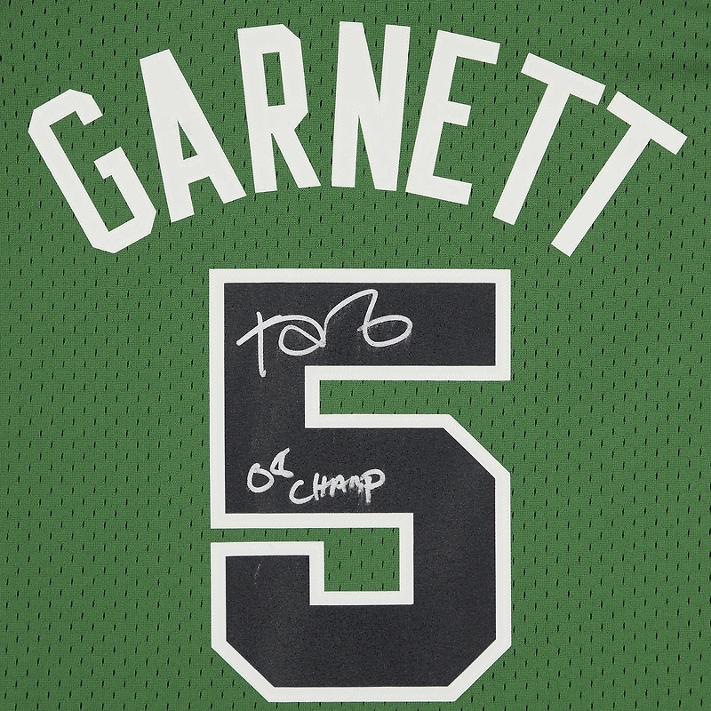 Kevin Garnett Boston Celtics Autographed Mitchell & Ness Kelly Green 2007-08 Italy Swingman Jersey with "08 Champ" Inscription