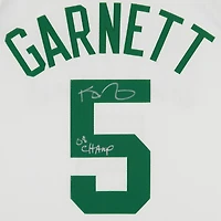 Kevin Garnett Boston Celtics Autographed Mitchell & Ness White 2007-08 Authentic Jersey with "08 Champ" Inscription