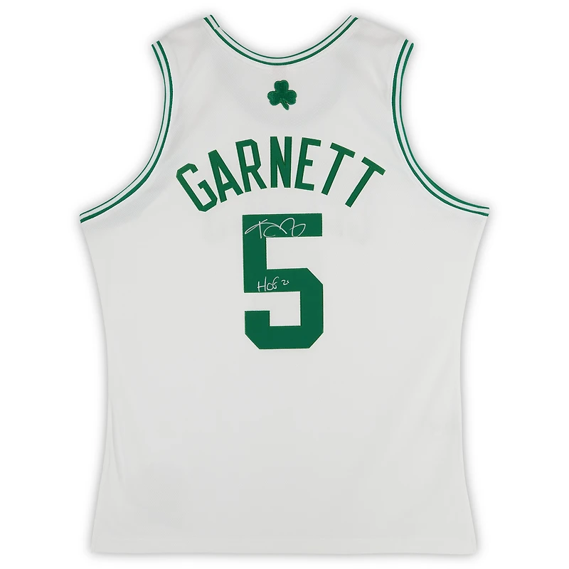 Kevin Garnett Boston Celtics Autographed Mitchell & Ness White 2007-08 Authentic Jersey with "HOF 20" Inscription