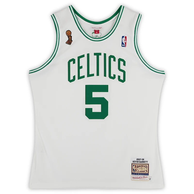 Kevin Garnett Boston Celtics Autographed Mitchell & Ness White 2007-08 Authentic Jersey