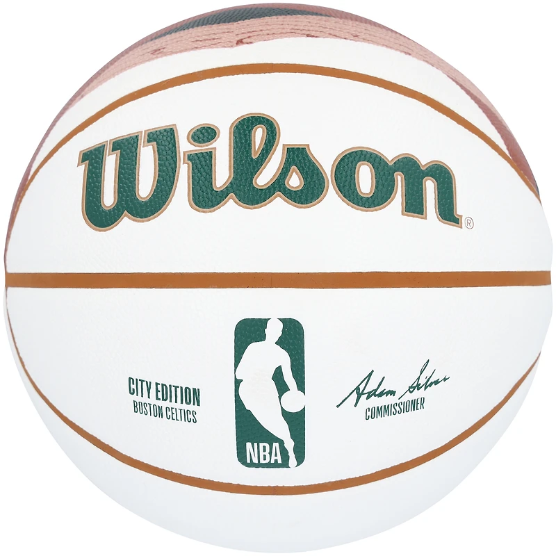 Kevin Garnett Boston Celtics Autographed Wilson 2023-24 City Edition Collector's Basketball