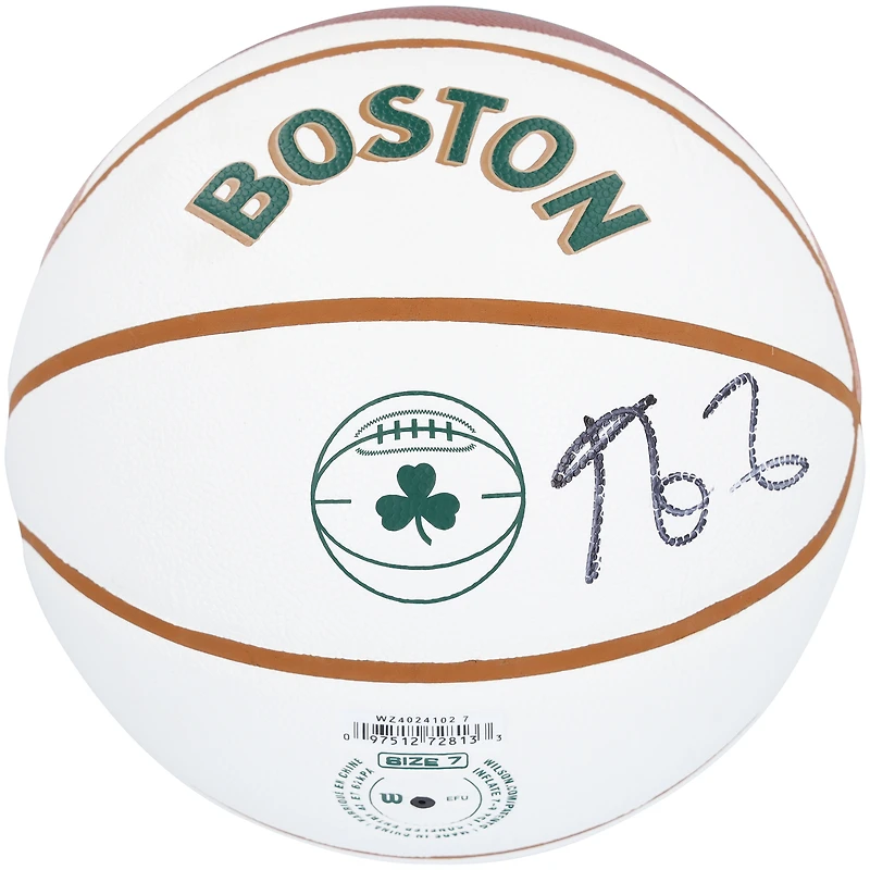 Kevin Garnett Boston Celtics Autographed Wilson 2023-24 City Edition Collector's Basketball