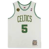 Maillot authentique autographié par Kevin Garnett White Boston Celtics Mitchell & Ness 2008-09