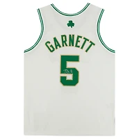Maillot authentique autographié par Kevin Garnett White Boston Celtics Mitchell & Ness 2008-09