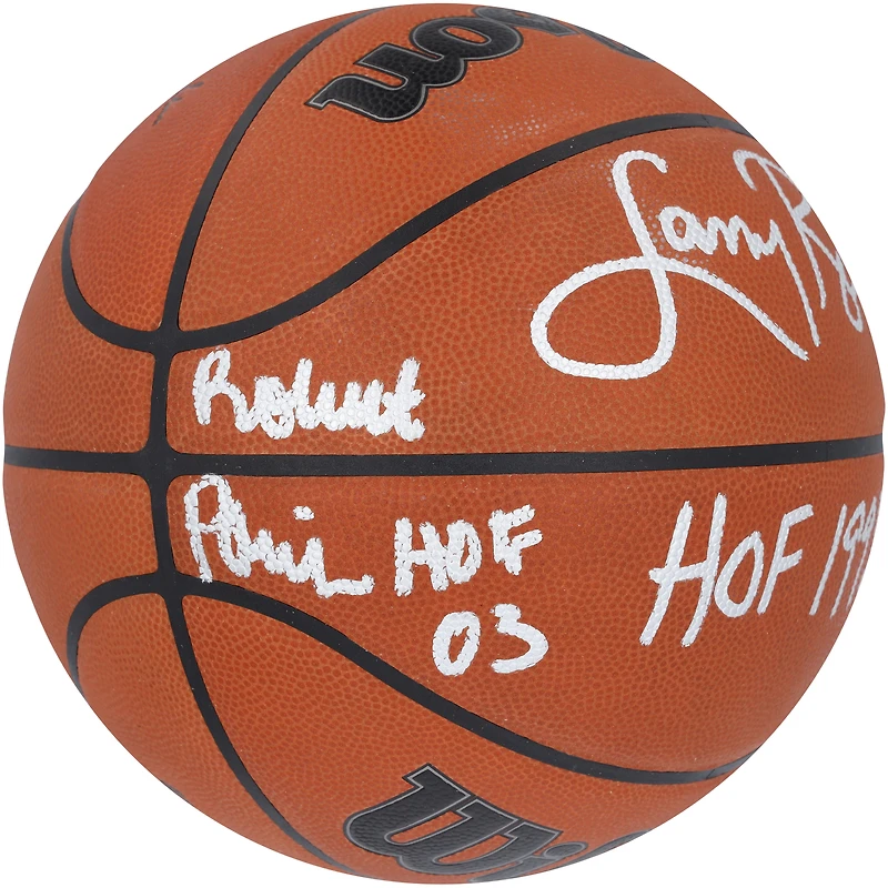 Kevin McHale, Larry Bird, Robert Parish Boston Celtics Autographed Wilson Official Game Basketball with Multiple Inscriptions
