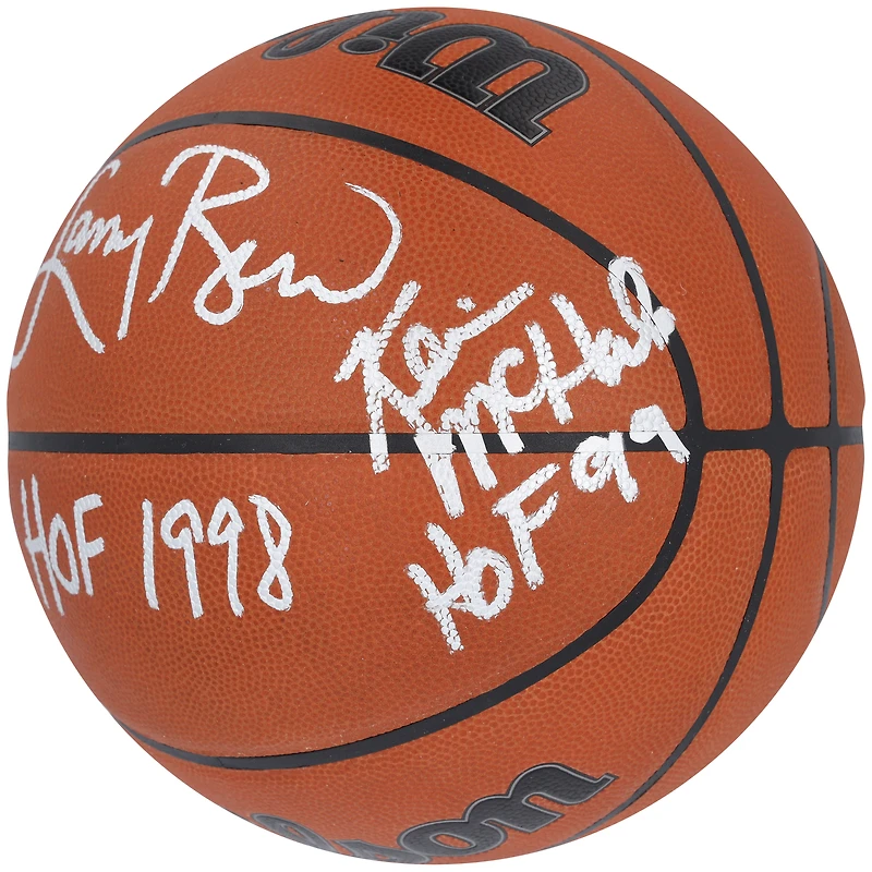 Kevin McHale, Larry Bird, Robert Parish Boston Celtics Autographed Wilson Official Game Basketball with Multiple Inscriptions