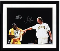 Larry Bird & Magic Johnson Autographed 16" x 20" Laughing Photograph