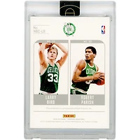 Carte Panini Eminence 1981 Champions NBA #NBC-LR #4/5 autographiée par Larry Bird et Robert Parrish (Boston Celtics), saison 2019-2020