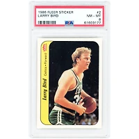 Larry Bird Boston Celtics 1986-87 Fleer Sticker #2 PSA Authenticated 8 Card