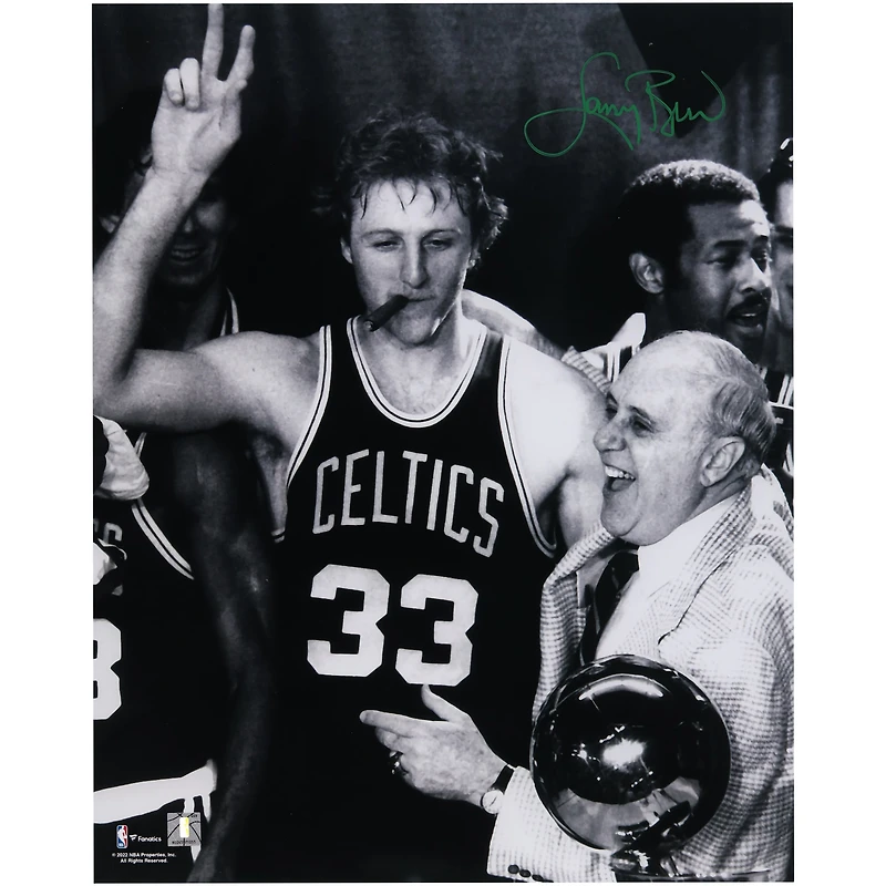 Larry Bird Boston Celtics Autographed 16'' x 20'' Smoking Cigar Photograph