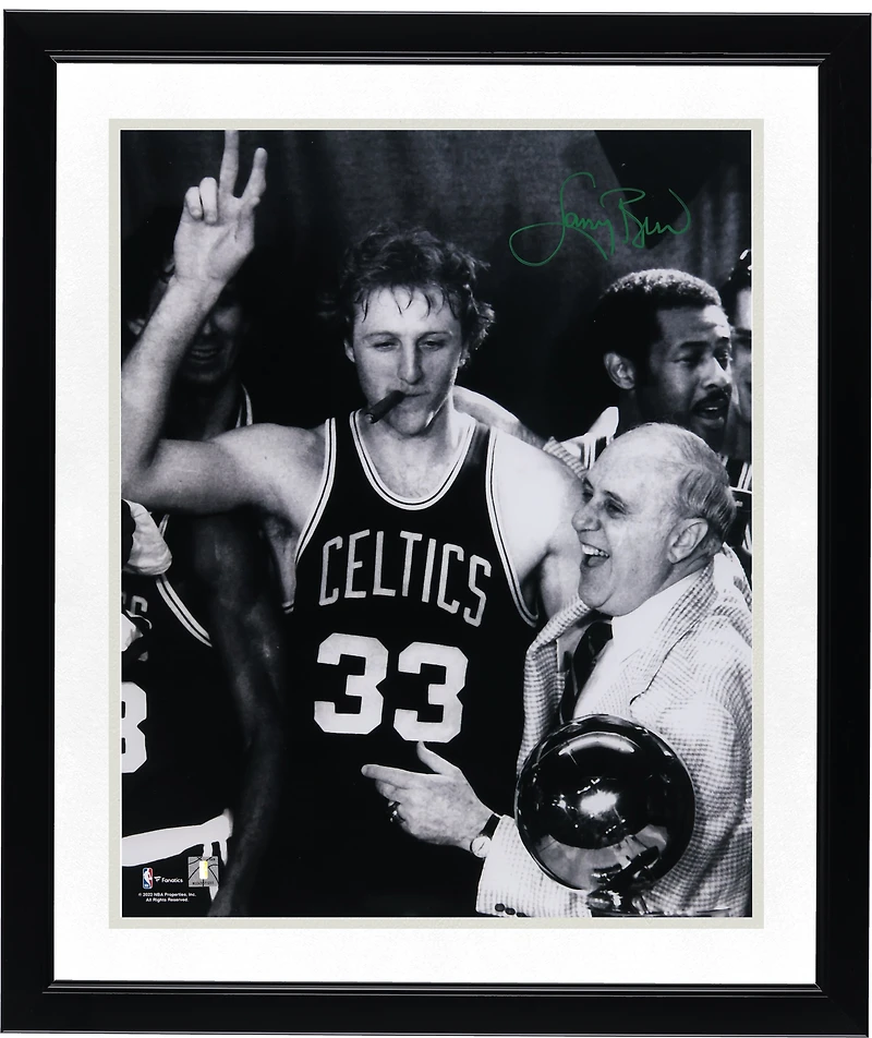 Larry Bird Boston Celtics Autographed 16'' x 20'' Smoking Cigar Photograph
