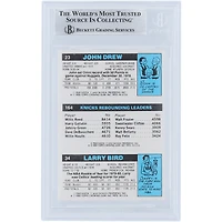 Carte de recrue authentifiée avec plusieurs inscriptions signée par Larry Bird Boston Celtics 1980-81 Topps #94 #/33 Beckett Fanatics