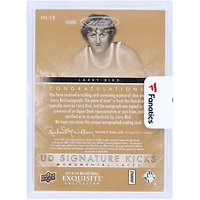 Carte autographiée Upper Deck Exquisite Collection Signature Kicks #ML-LB #4/10 de Larry Bird Boston Celtics 2013-14