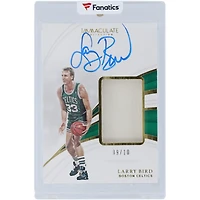 Carte de relique de baskets Panini Immaculate Collection 2018-19 autographiée par Larry Bird des Boston Celtics #SJ-LBD #9/10