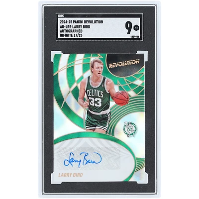 Larry Bird Boston Celtics Autographed 2024-25 Panini Revolution Infinite #AU-LRR #17/25 SGC Authenticated 9 Card