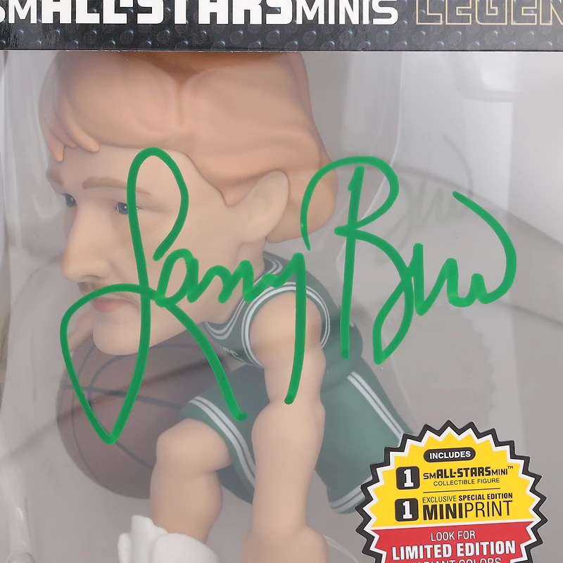 Figurine 6" dédicacée de Larry Bird des Boston Celtics par les mini-stars