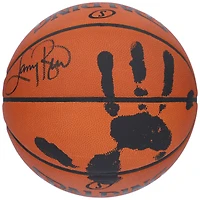 Ballon de basket-ball d'intérieur/extérieur Spalding autographié par Larry Bird Boston Celtics avec empreinte de main en acrylique noir