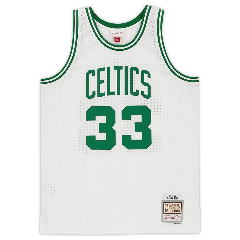 Larry Bird Boston Celtics Autographed White Mitchell & Ness Swingman Jersey