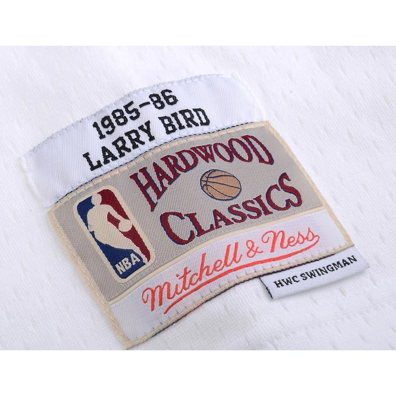 Larry Bird Boston Celtics Maillot Swingman Blanc Autographié Mitchell & Ness