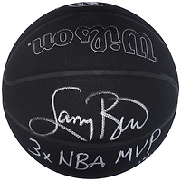 Larry Bird Boston Celtics Autographed Wilson 75th Anniversary Logo Black Basketball with "3X NBA MVP" Inscription - Limited Edition of 33