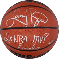 Ballon de basket-ball d'intérieur/extérieur Wilson Authentic Series autographié par Larry Bird Boston Celtics avec inscription « 2X NBA FINALS MVP » - Édition limitée à 33 exemplaires