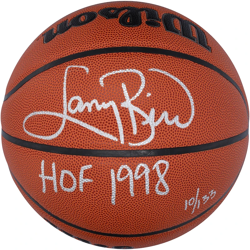 Larry Bird Boston Celtics Autographed Wilson Authentic Series Indoor/Outdoor Basketball with "HOF 1998" Inscription - Limited Edition of 133