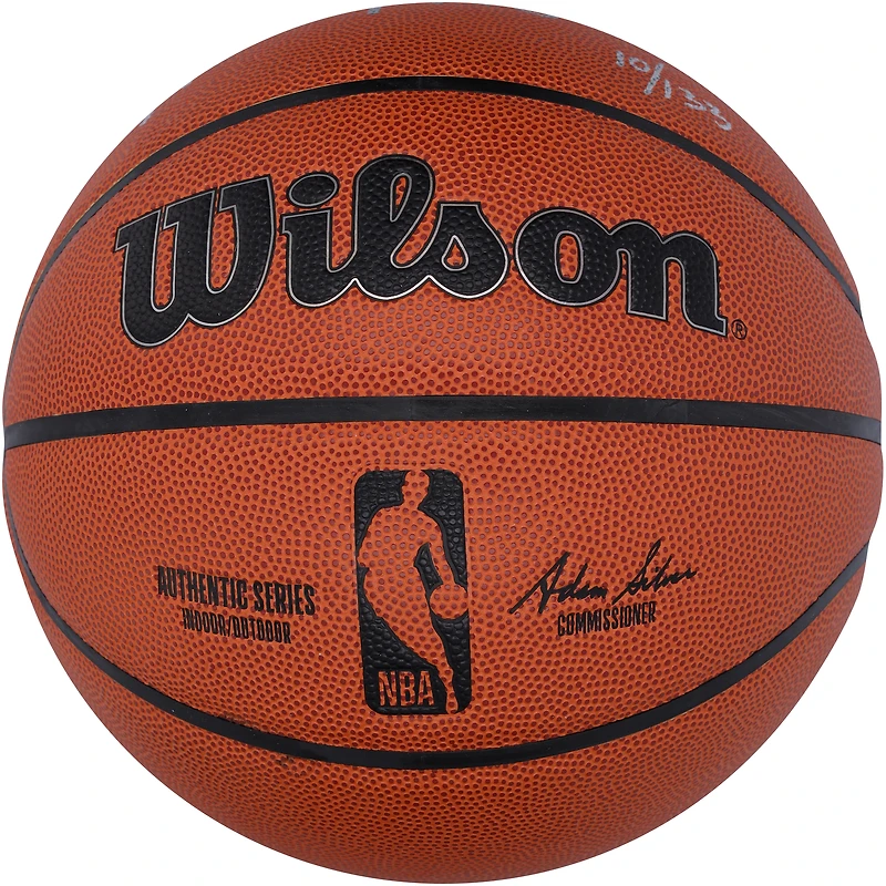 Ballon de basket-ball d'intérieur/extérieur Wilson Authentic Series autographié par Larry Bird Boston Celtics avec inscription « HOF 1998 » - Édition limitée à 133 exemplaires