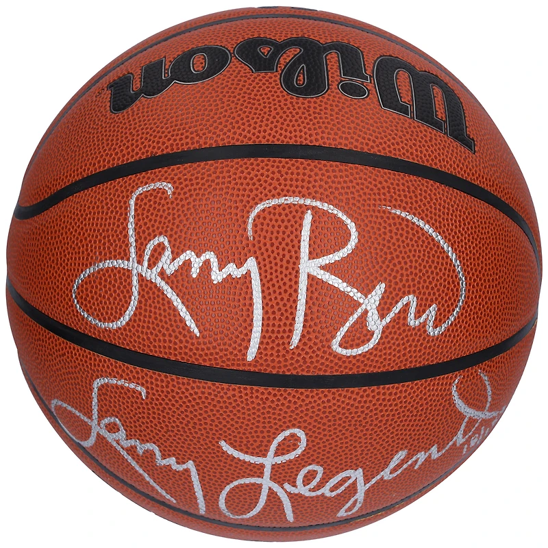Ballon de basket-ball d'intérieur/extérieur Wilson Authentic Series autographié par Larry Bird Boston Celtics avec inscription « Larry Legend » - Édition limitée à 133 exemplaires
