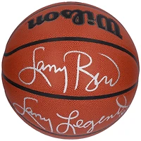 Ballon de basket-ball d'intérieur/extérieur Wilson Authentic Series autographié par Larry Bird Boston Celtics avec inscription « Larry Legend » - Édition limitée à 133 exemplaires