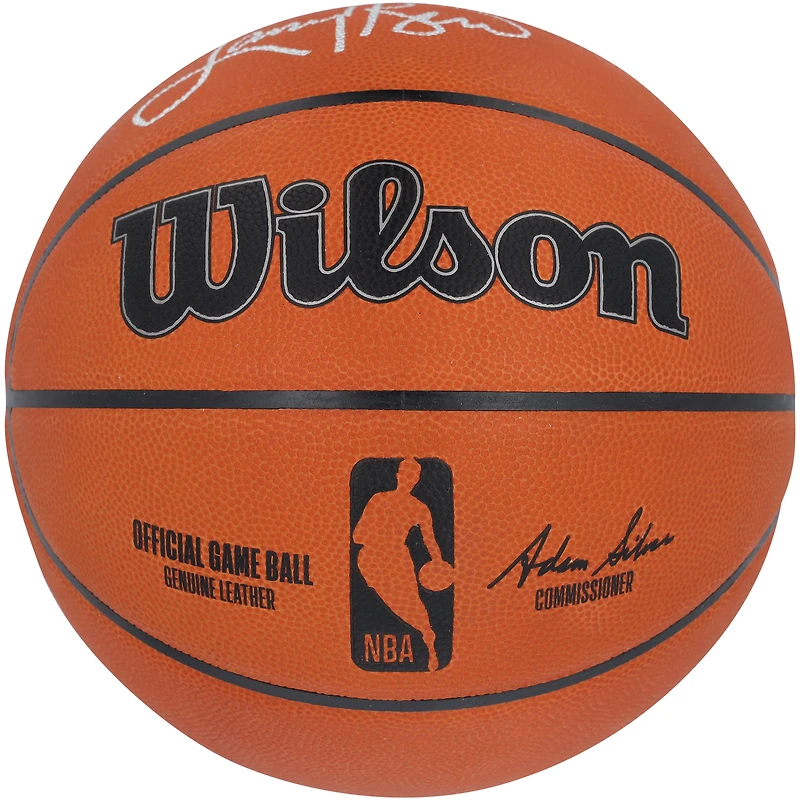 Ballon de basket officiel Wilson autographié par Larry Bird des Boston Celtics